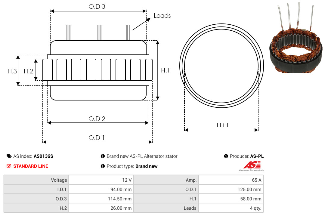 Freewheel Gear, starter - SD4022 AS-PL