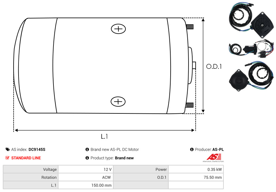 Freewheel Gear, starter - SD4017 AS-PL