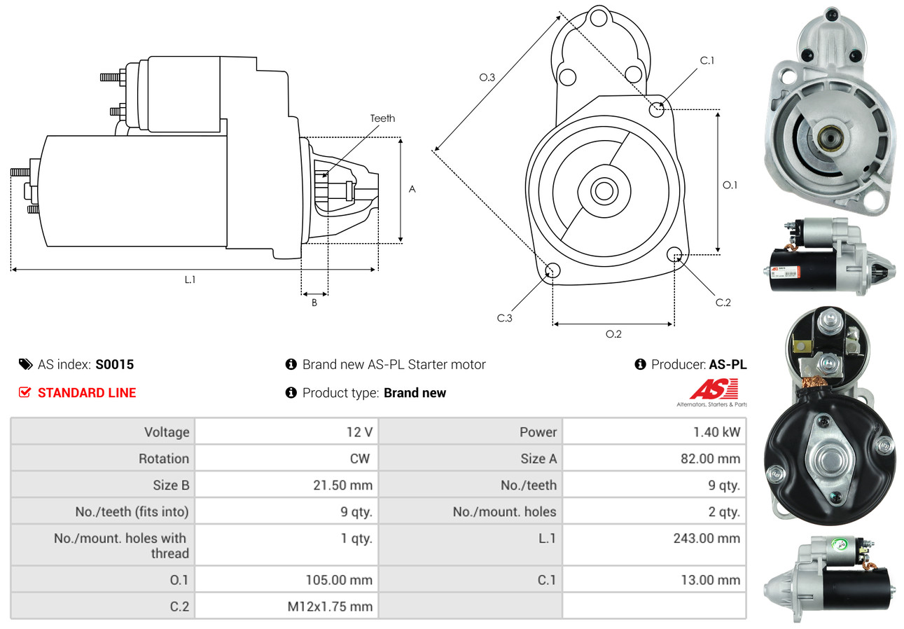 Starter - S0015 AS-PL