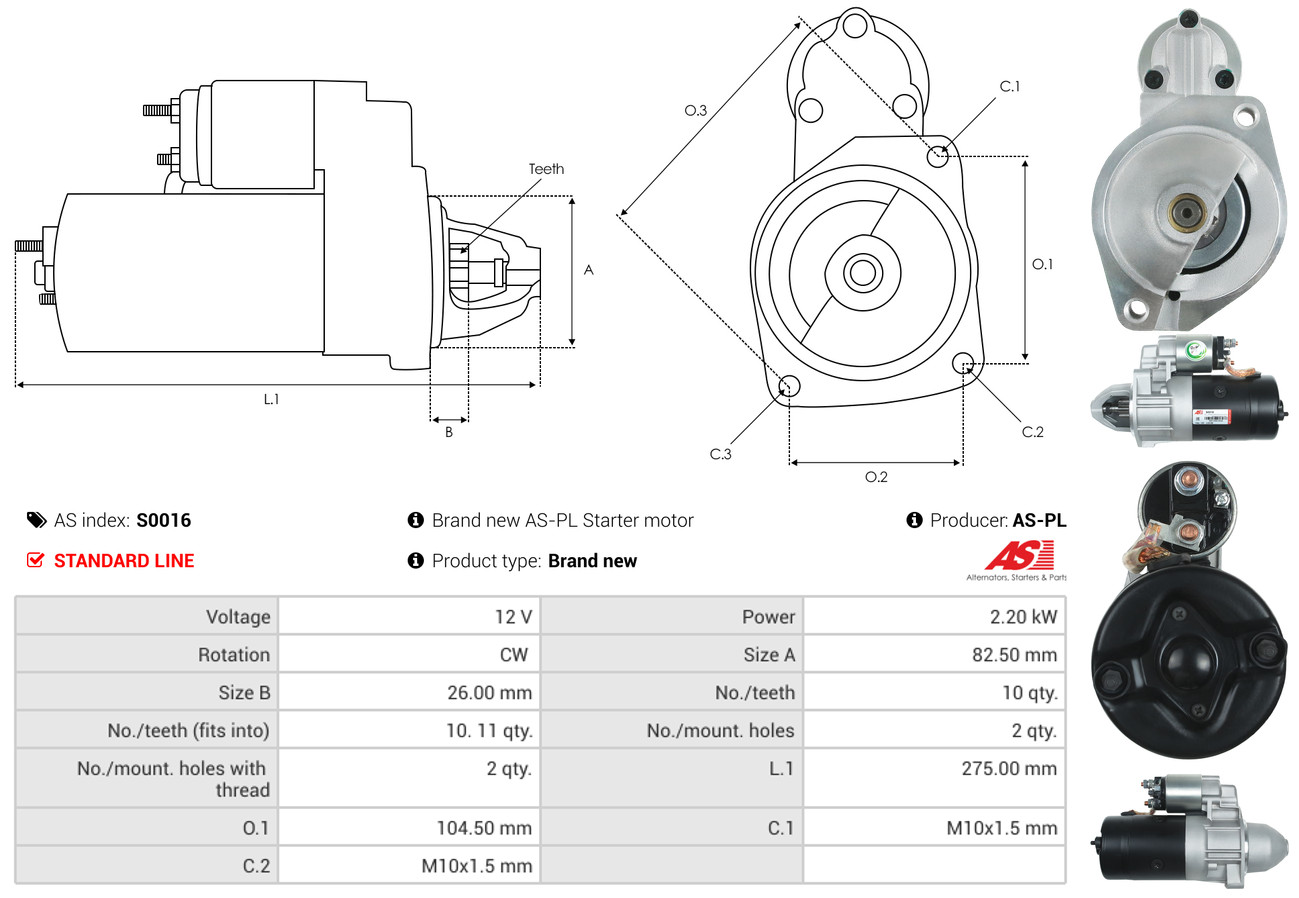 Starter - S0016 AS-PL