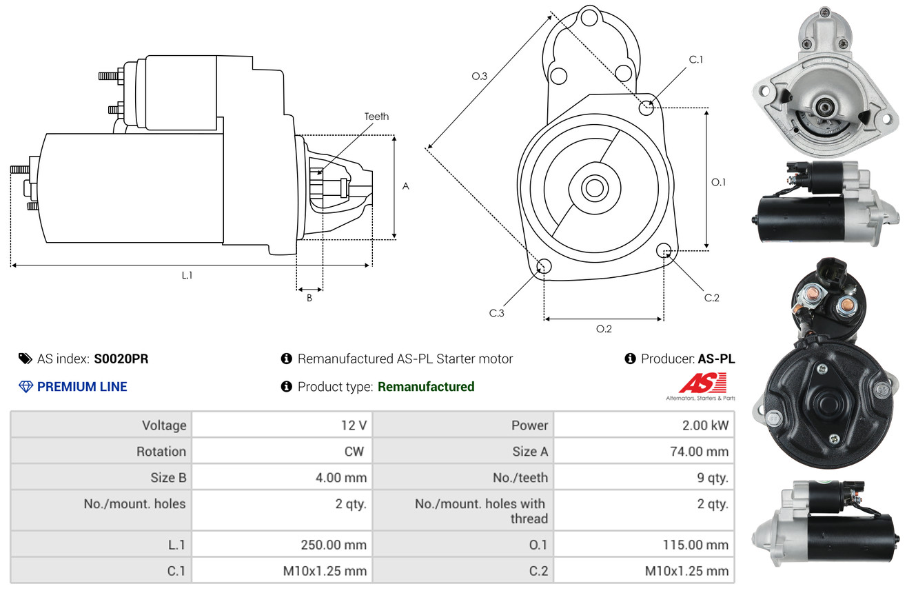 Starter - S0020PR AS-PL