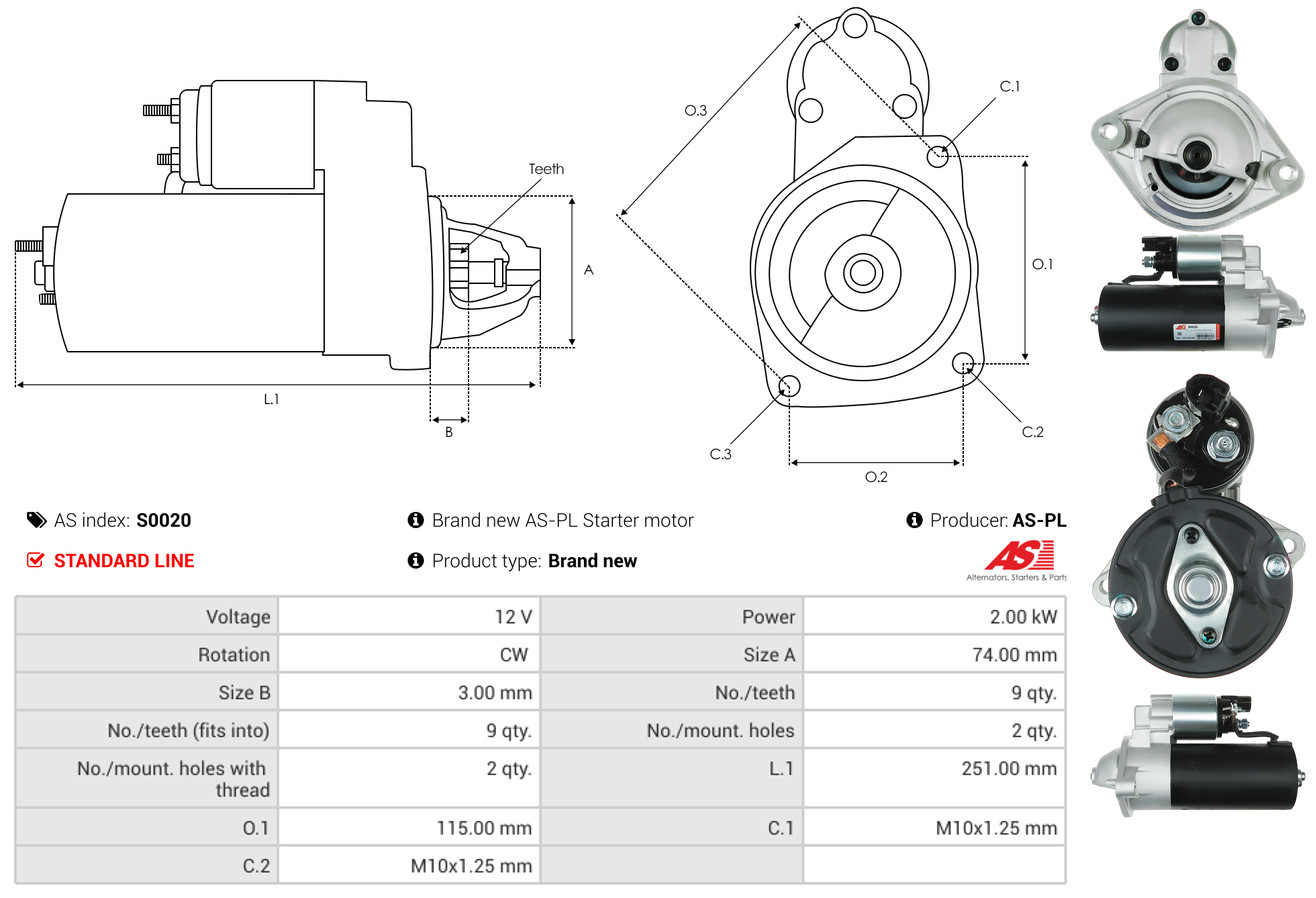 Alternator - A0992(SEG) AS-PL