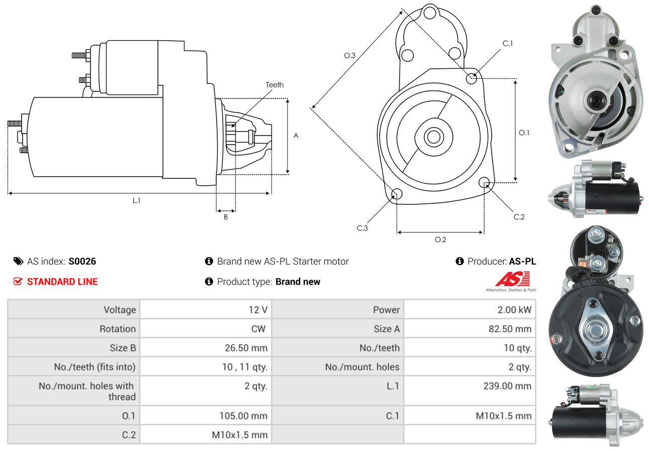Starter - S0026 AS-PL