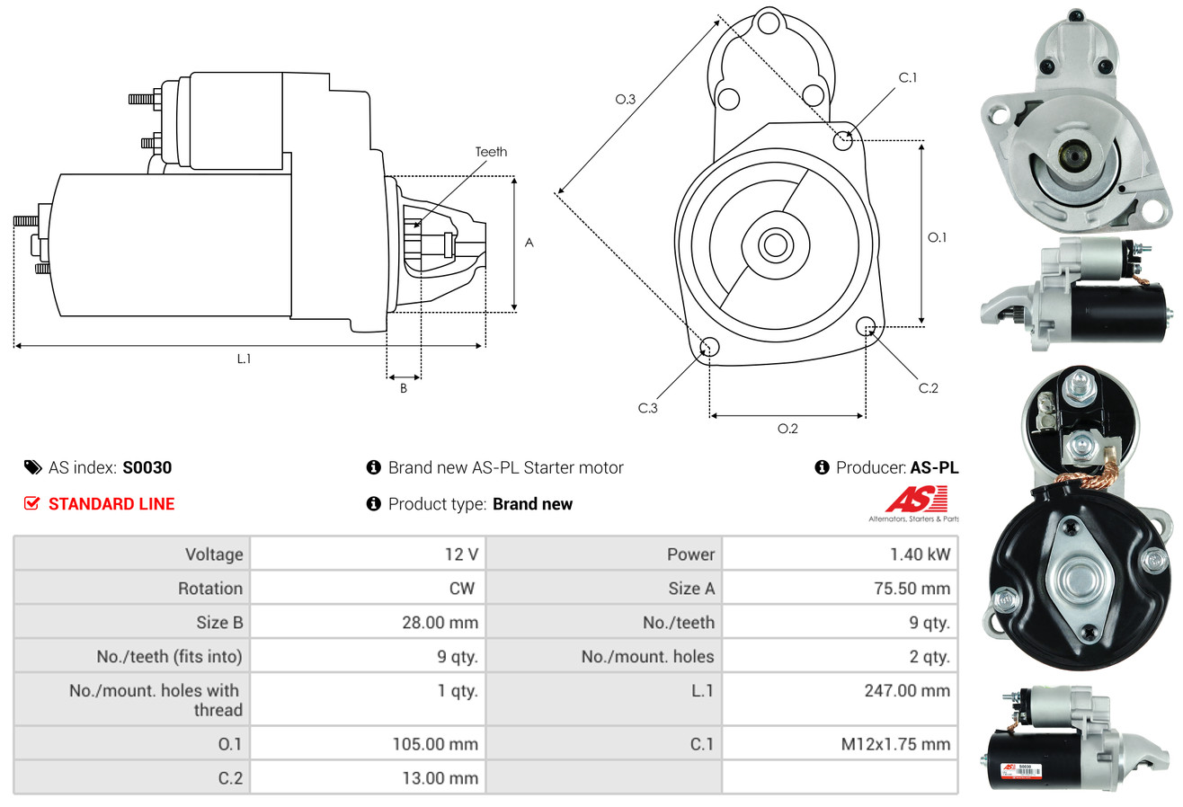 Starter - S0030 AS-PL