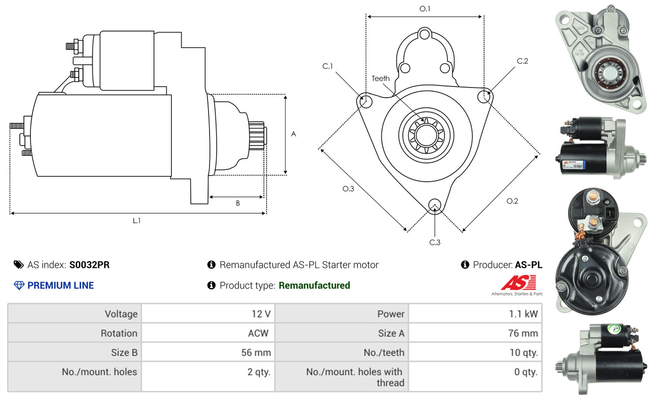 Starter - S0032PR AS-PL