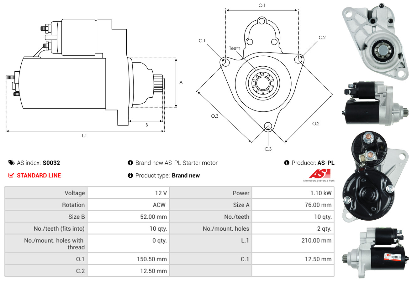 Starter - S0032 AS-PL