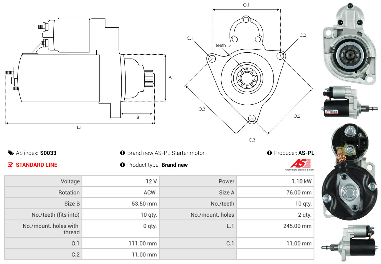 Starter - S0033 AS-PL