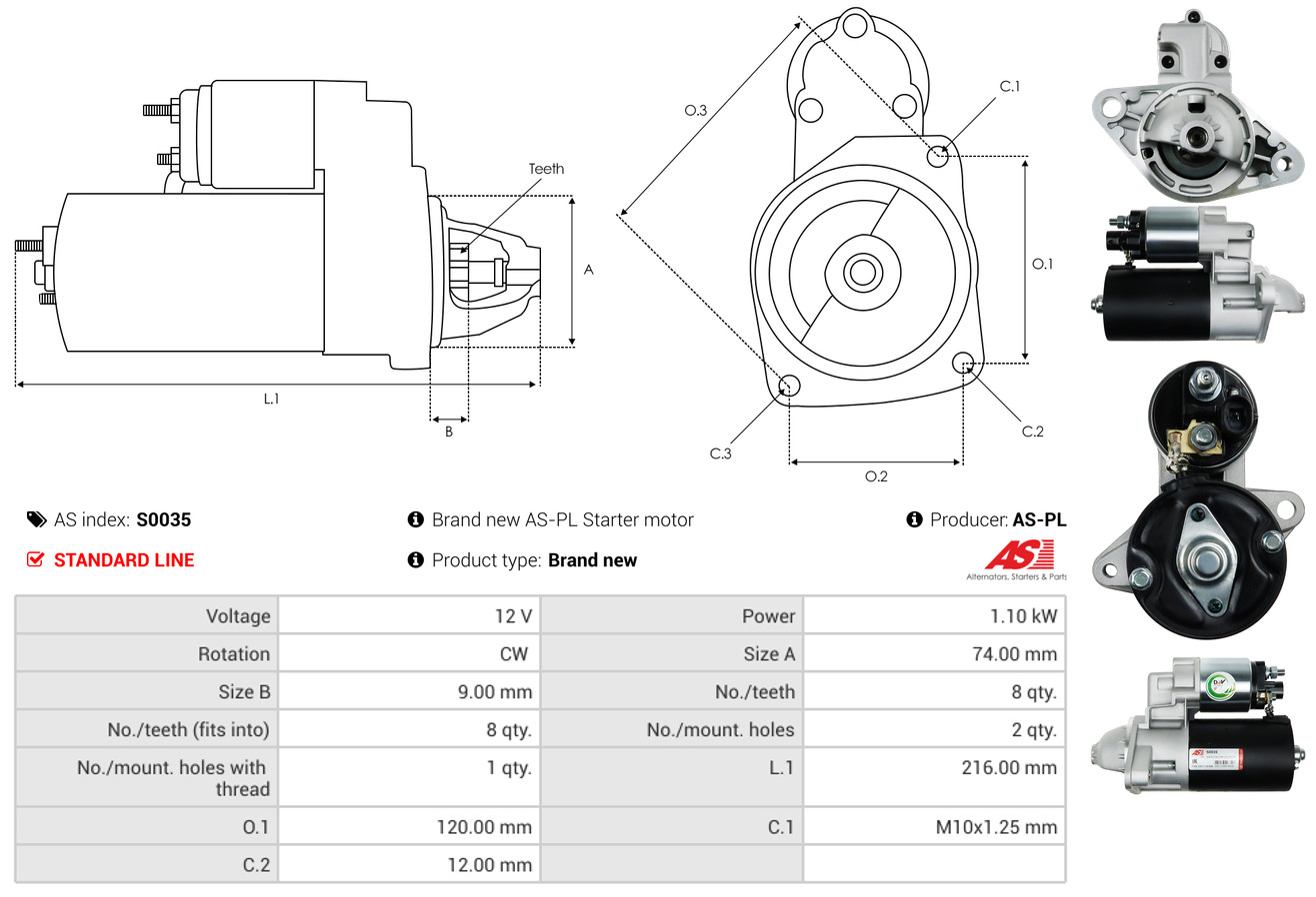 Starter - S0035 AS-PL