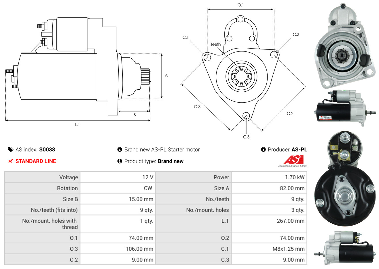 Starter - S0038 AS-PL
