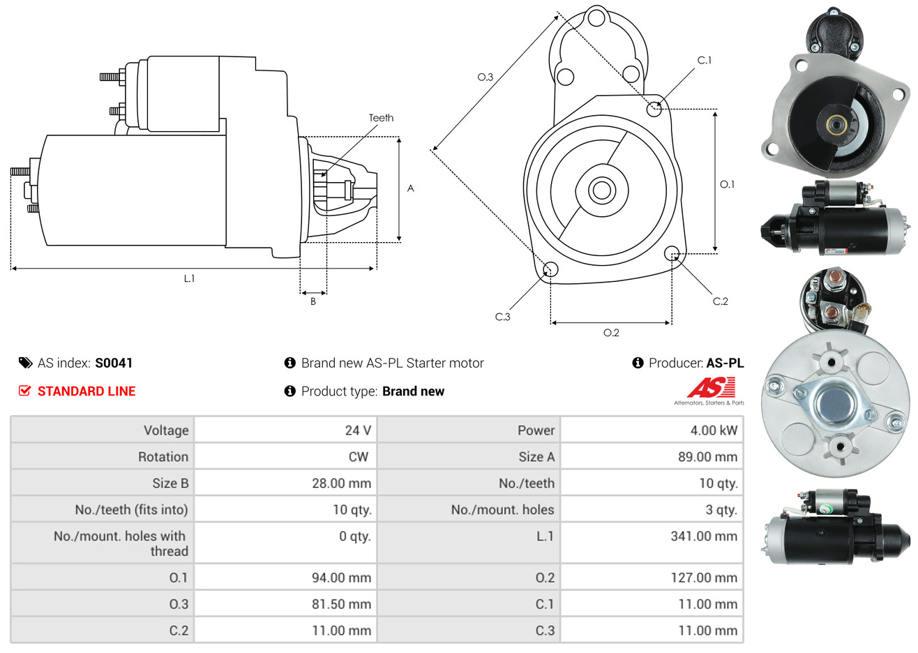Starter - S0041 AS-PL