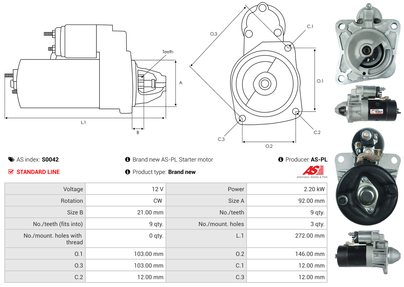 Starter - S0042 AS-PL