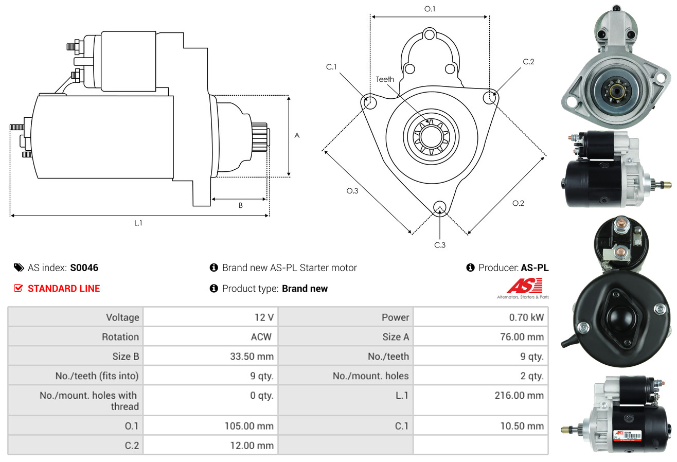 Starter - S0046 AS-PL