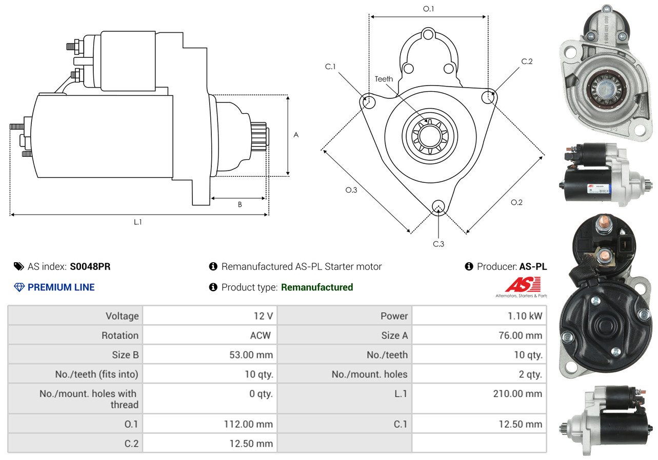 Starter - S0048PR AS-PL