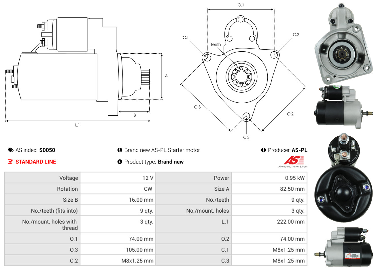 Starter - S0996(SEG) AS-PL
