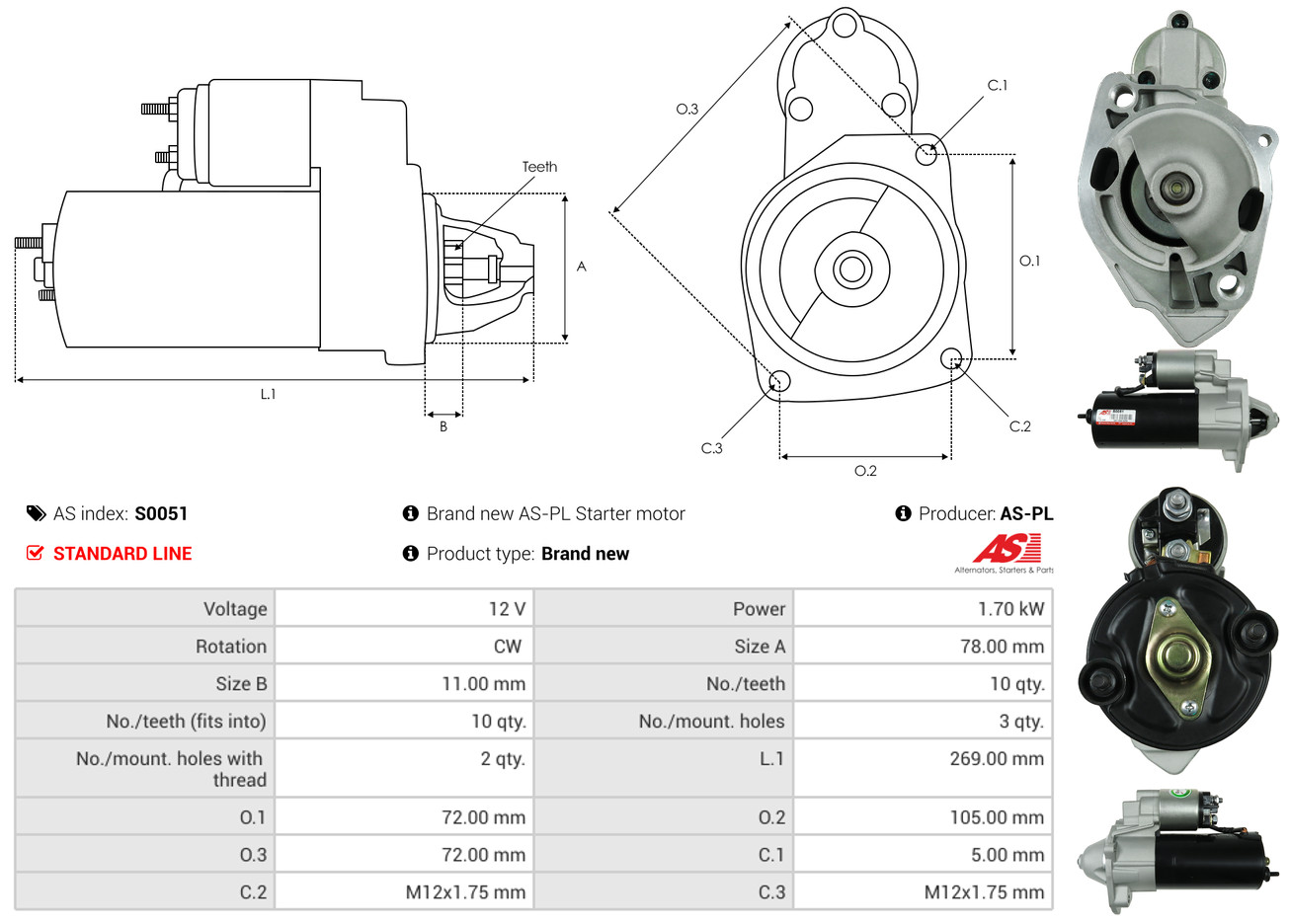 Starter - S0051 AS-PL