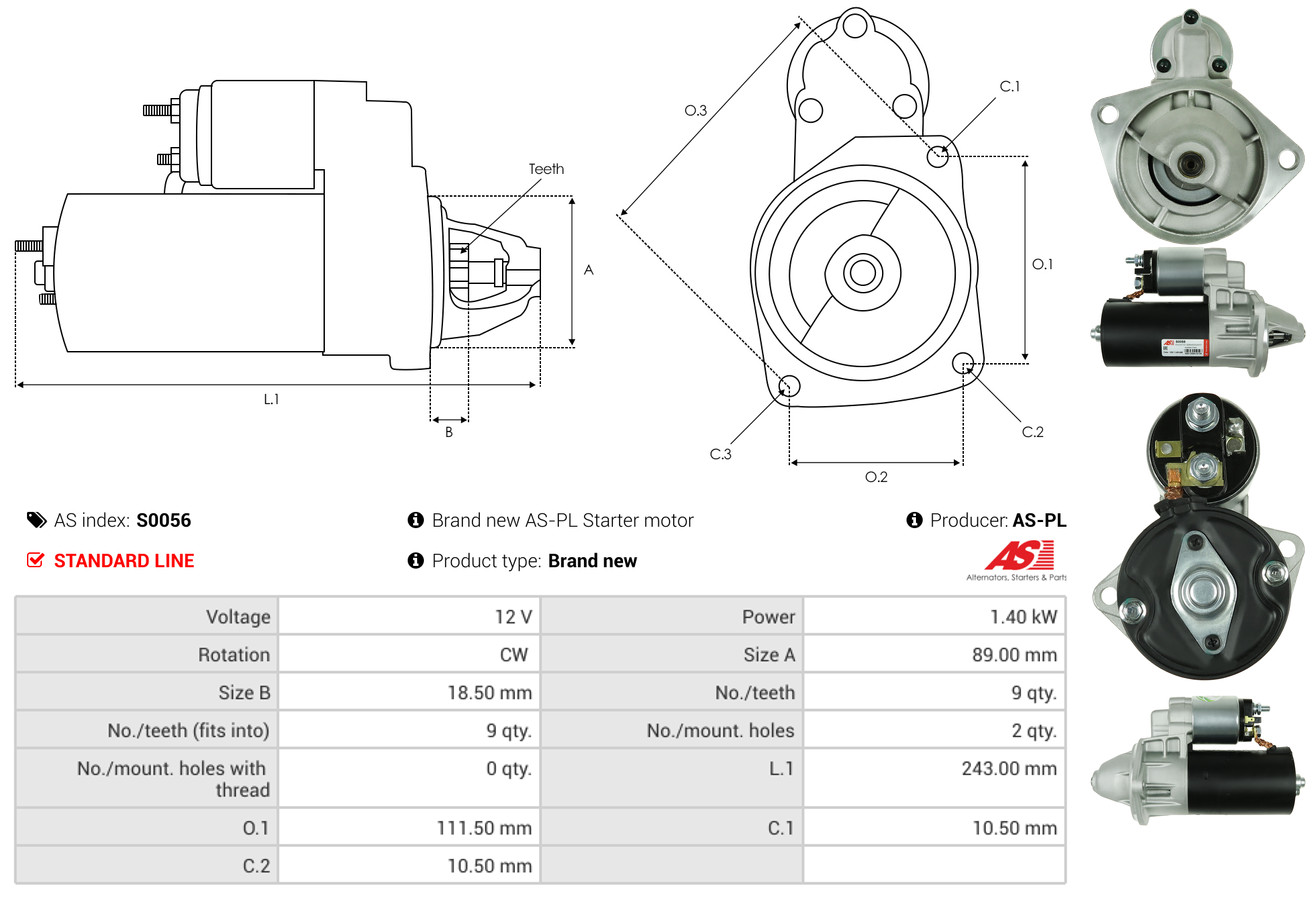 Starter - S0056 AS-PL