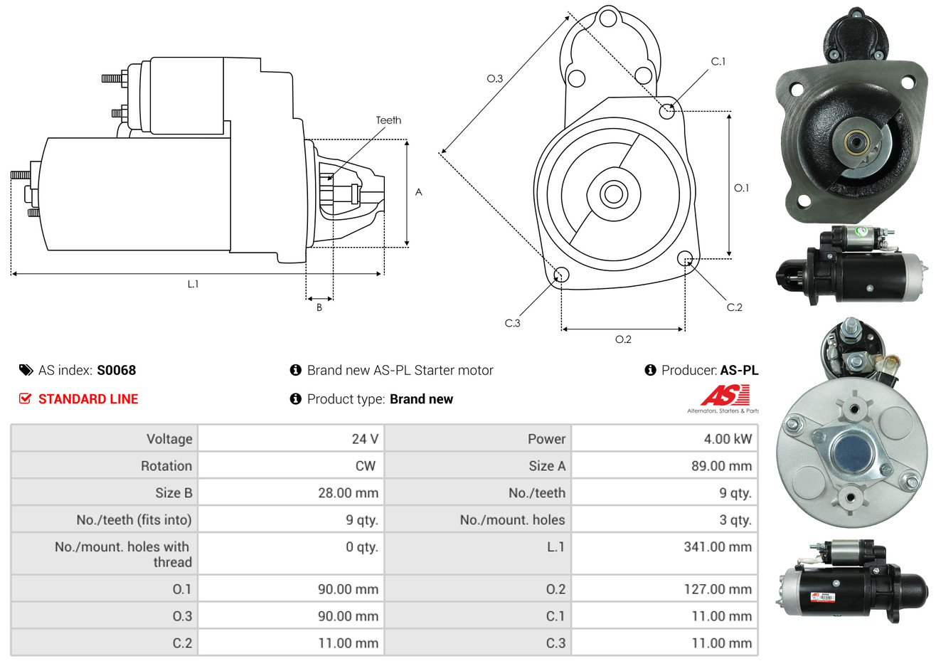Starter - S0068 AS-PL