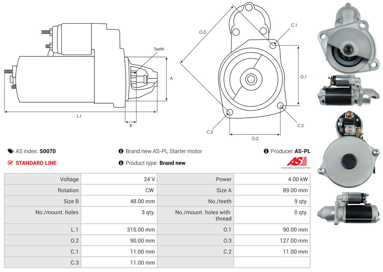 Starter - S0070 AS-PL