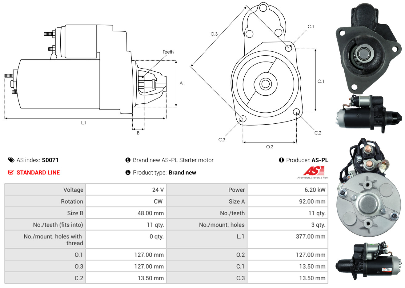 Starter - S0071 AS-PL