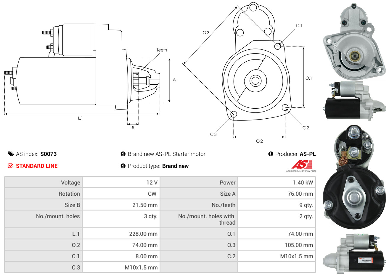 Starter - S0073 AS-PL