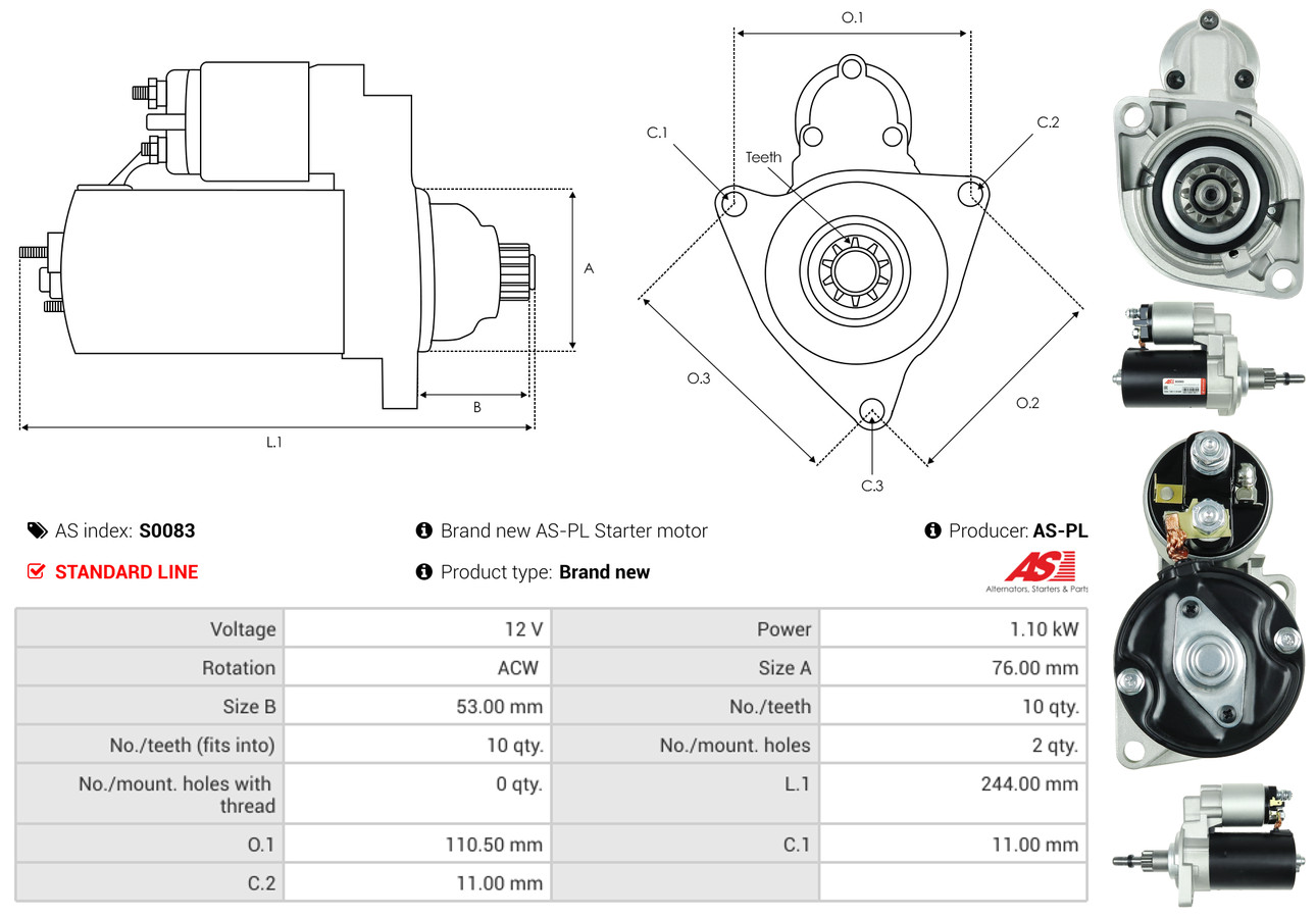 Starter - S0083 AS-PL