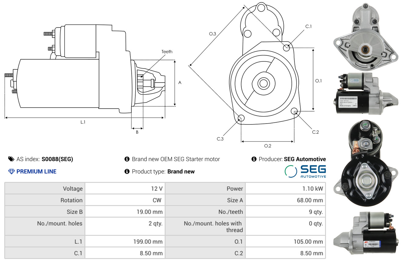 solenoidinis jungiklis, starteris - SS4005 AS-PL