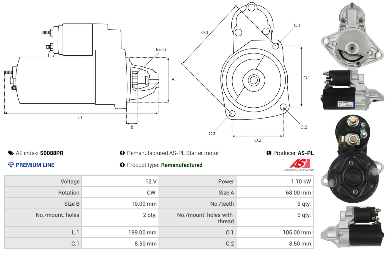 Starter - S0088PR AS-PL