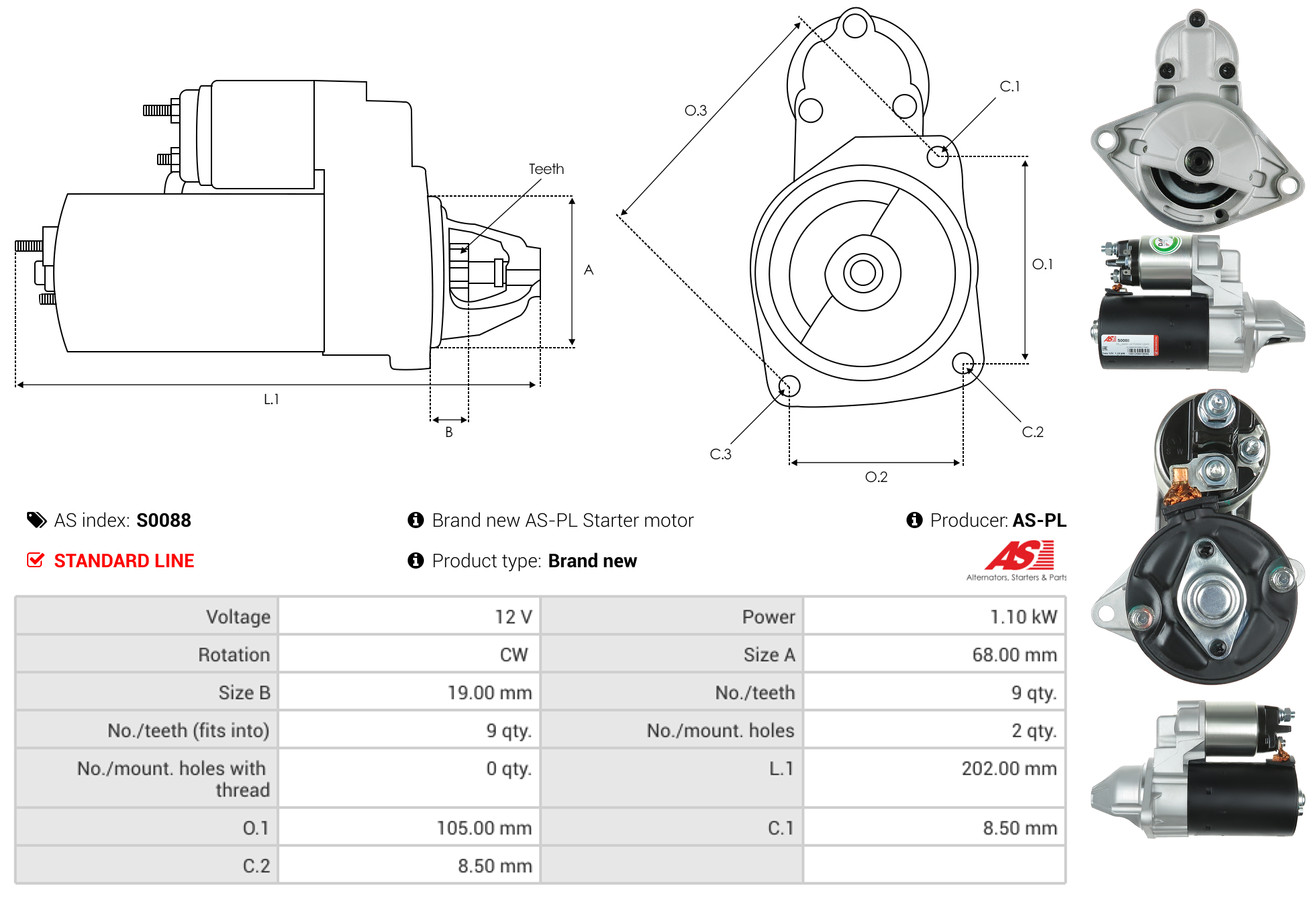Starter - S0088 AS-PL