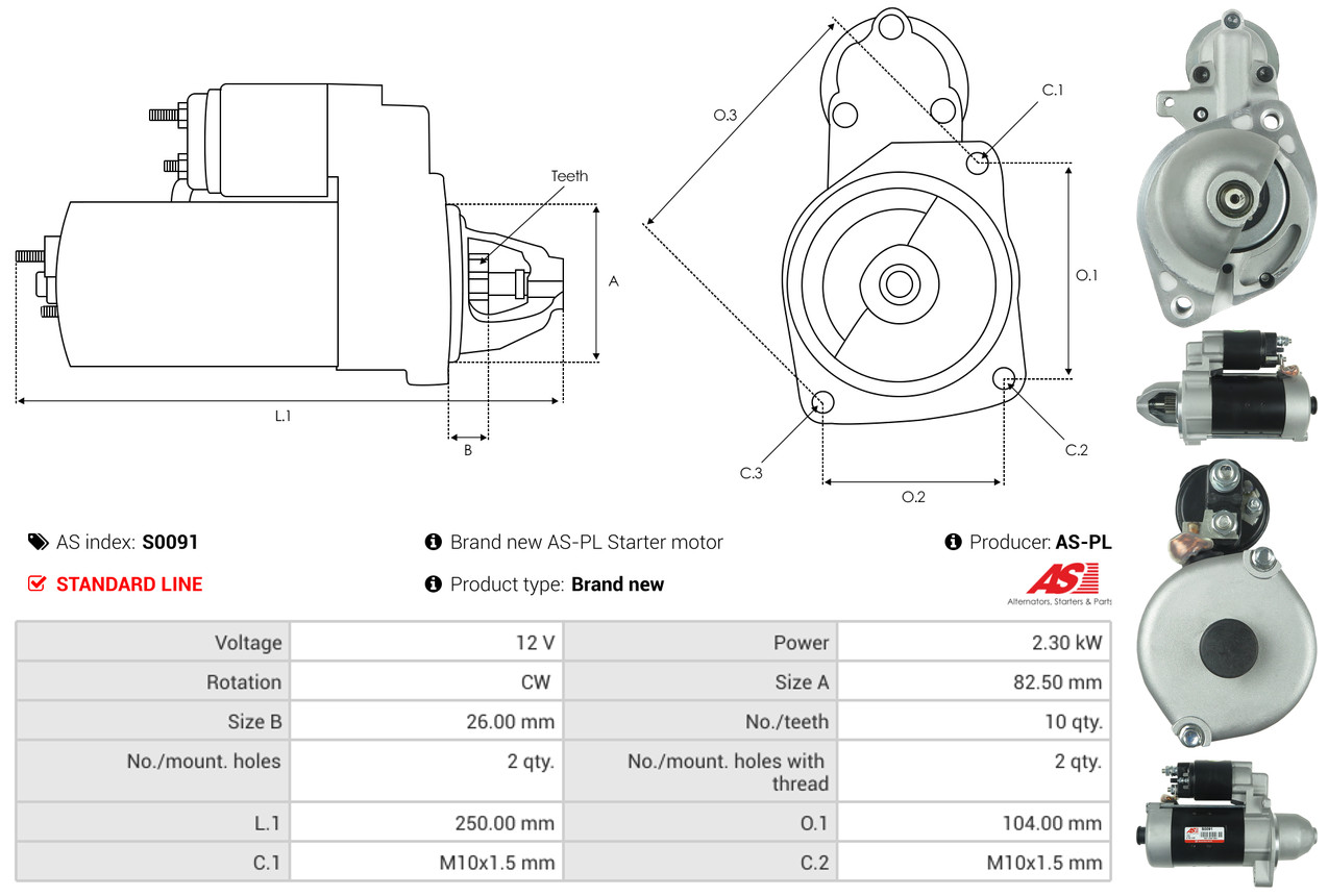 Starter - S0091 AS-PL