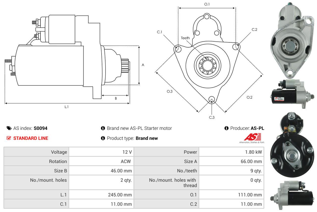 Starter - S0094 AS-PL