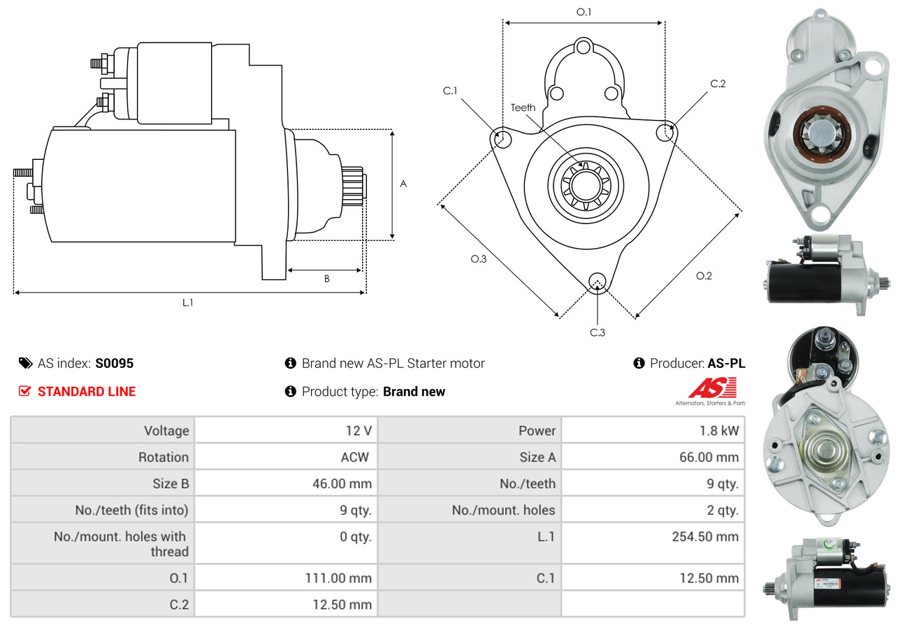 Starter - S0095 AS-PL
