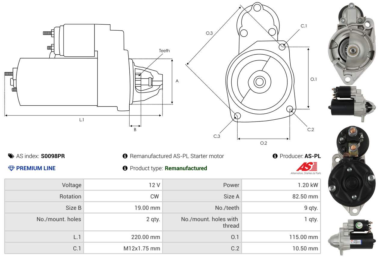 Armature, starter - SA9002 AS-PL