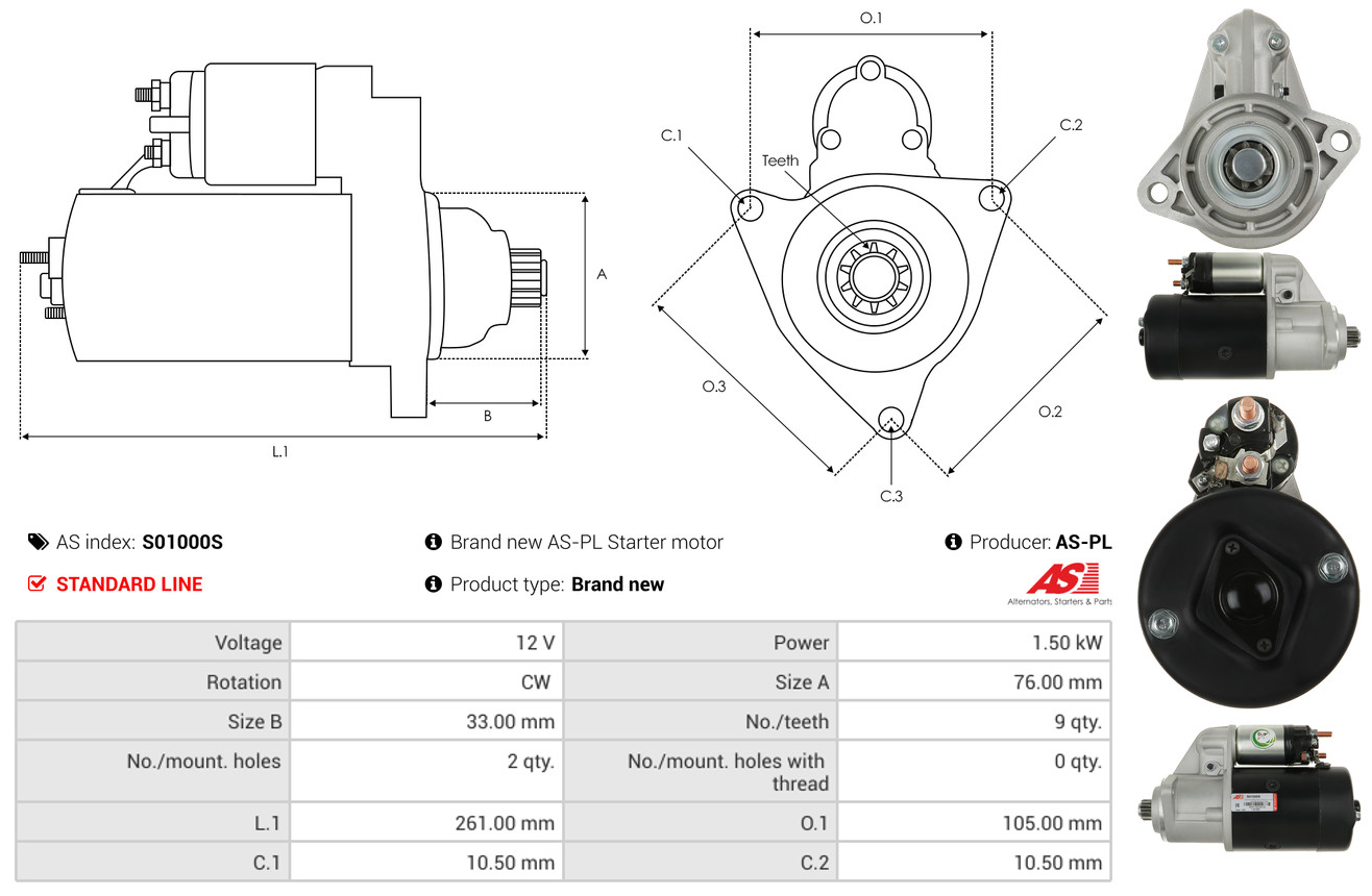 Alternator Regulator - ARE0004 AS-PL