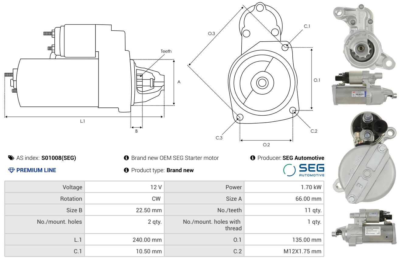 Starter - S01008(SEG) AS-PL