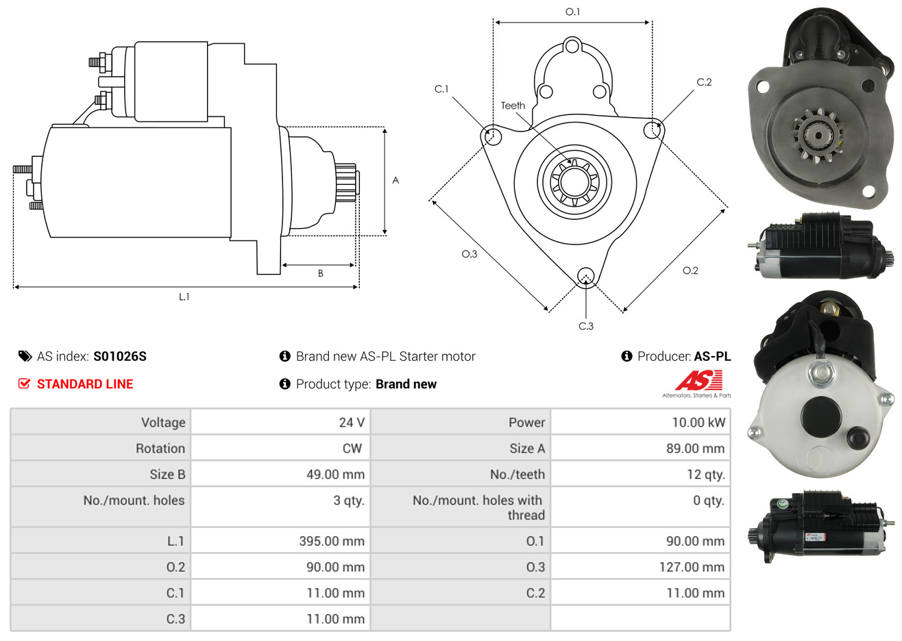 Starter - S3011 AS-PL