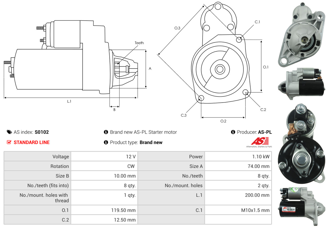 Starter - S0102 AS-PL