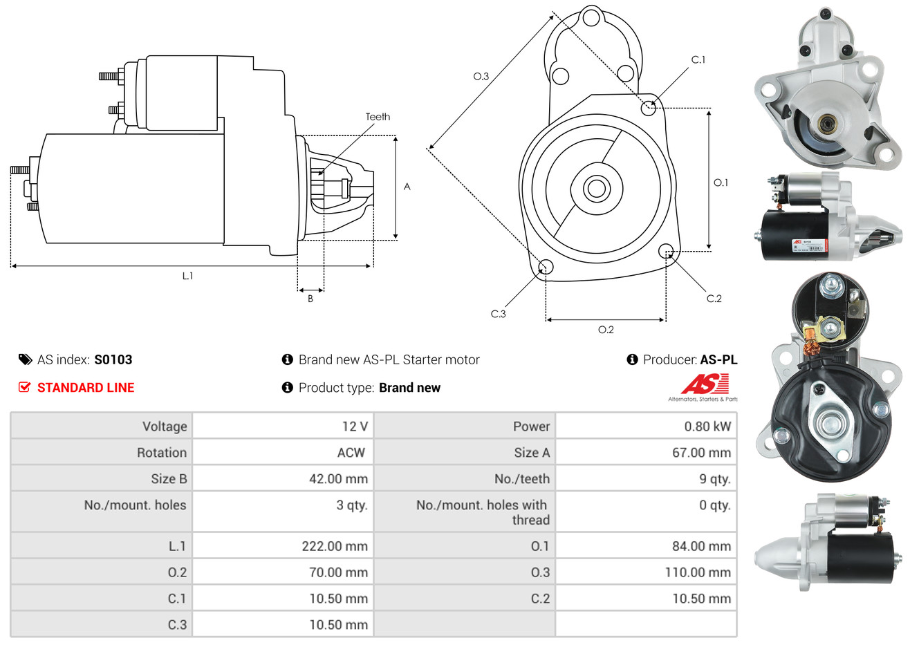 Starter - S0103 AS-PL