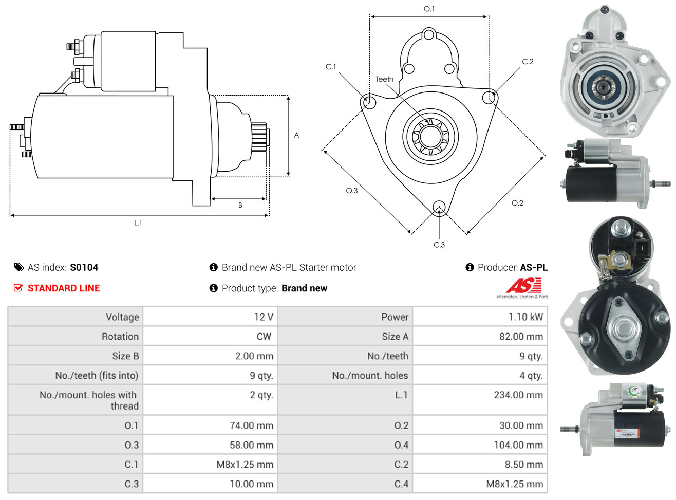 Starter - S0104 AS-PL