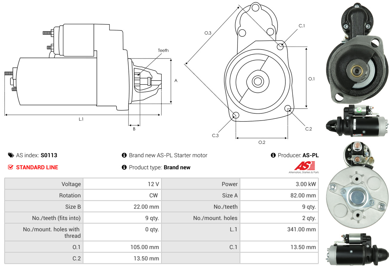 Starter - S0113 AS-PL