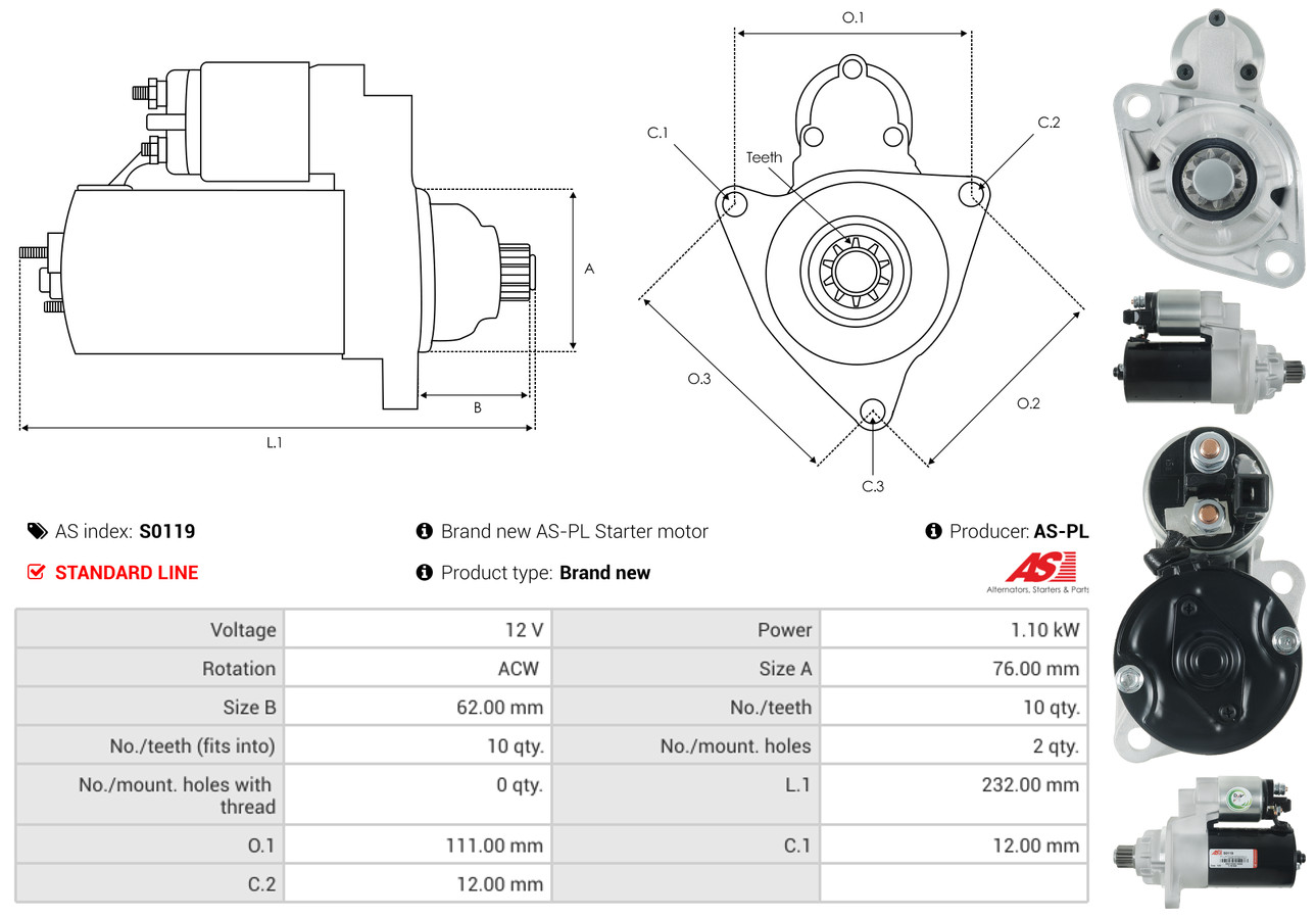Starter - S0119 AS-PL