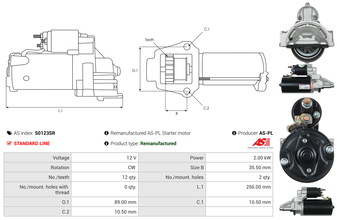 Starter - S0123SR AS-PL