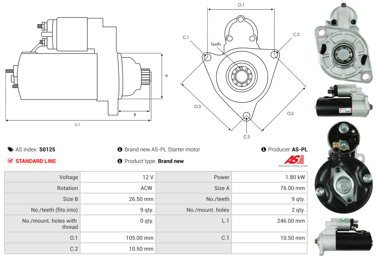 starteris - S0125 AS-PL