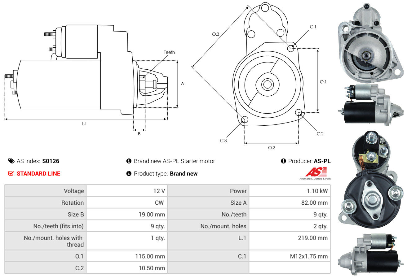 Starter - S0126 AS-PL