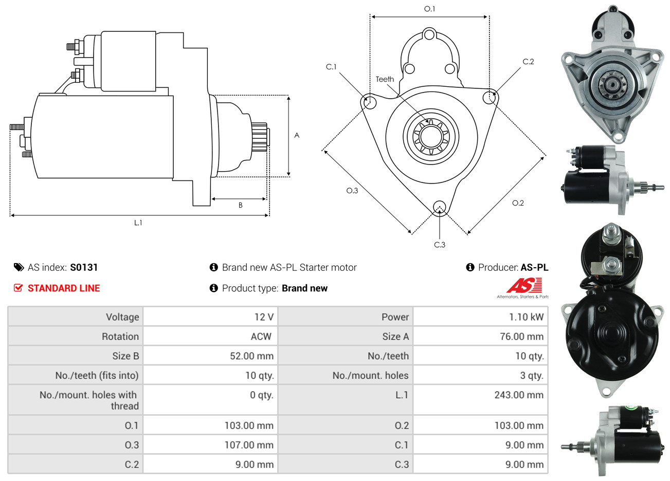 starteris - S0131 AS-PL