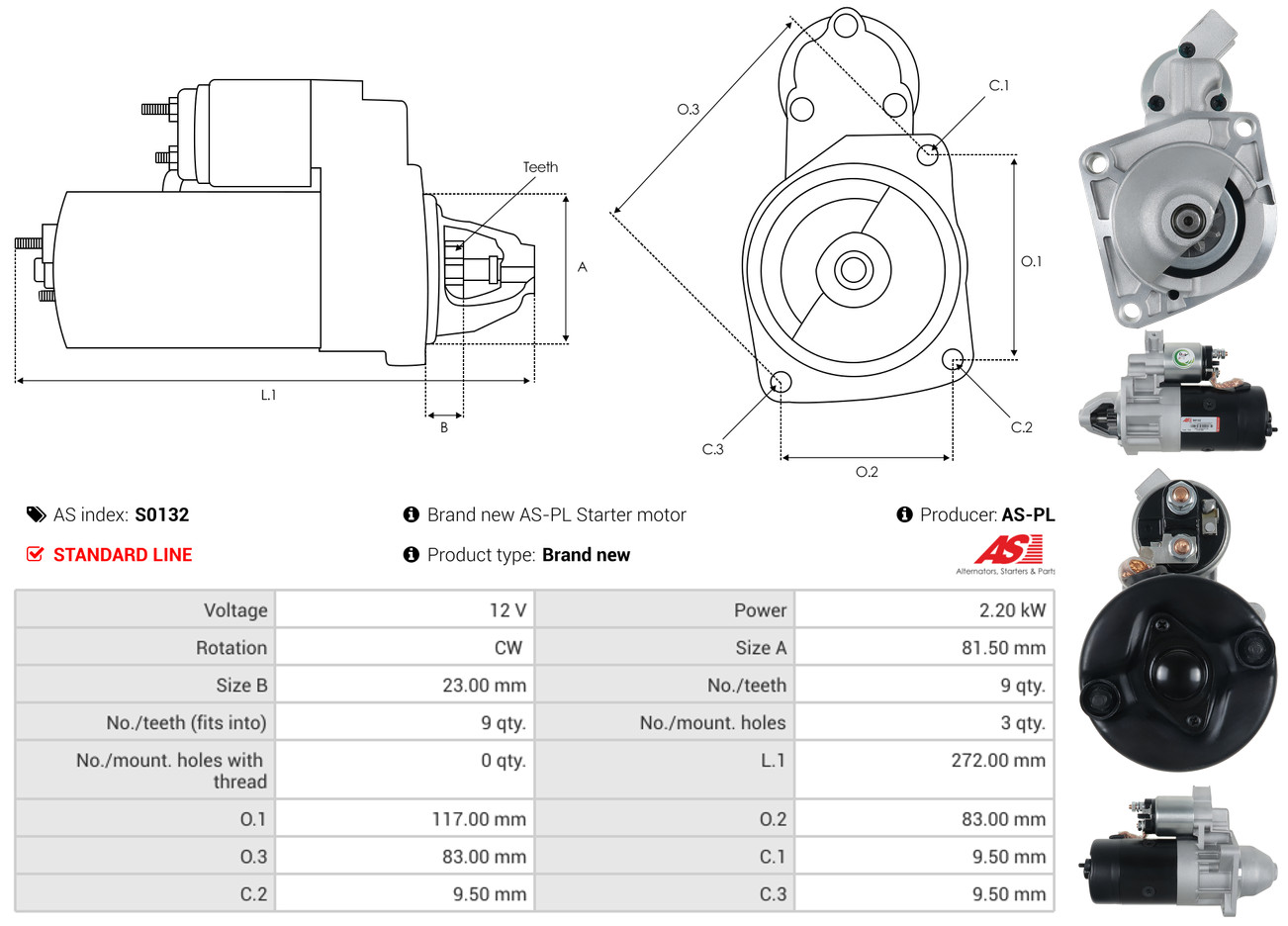 Starter - S0132 AS-PL