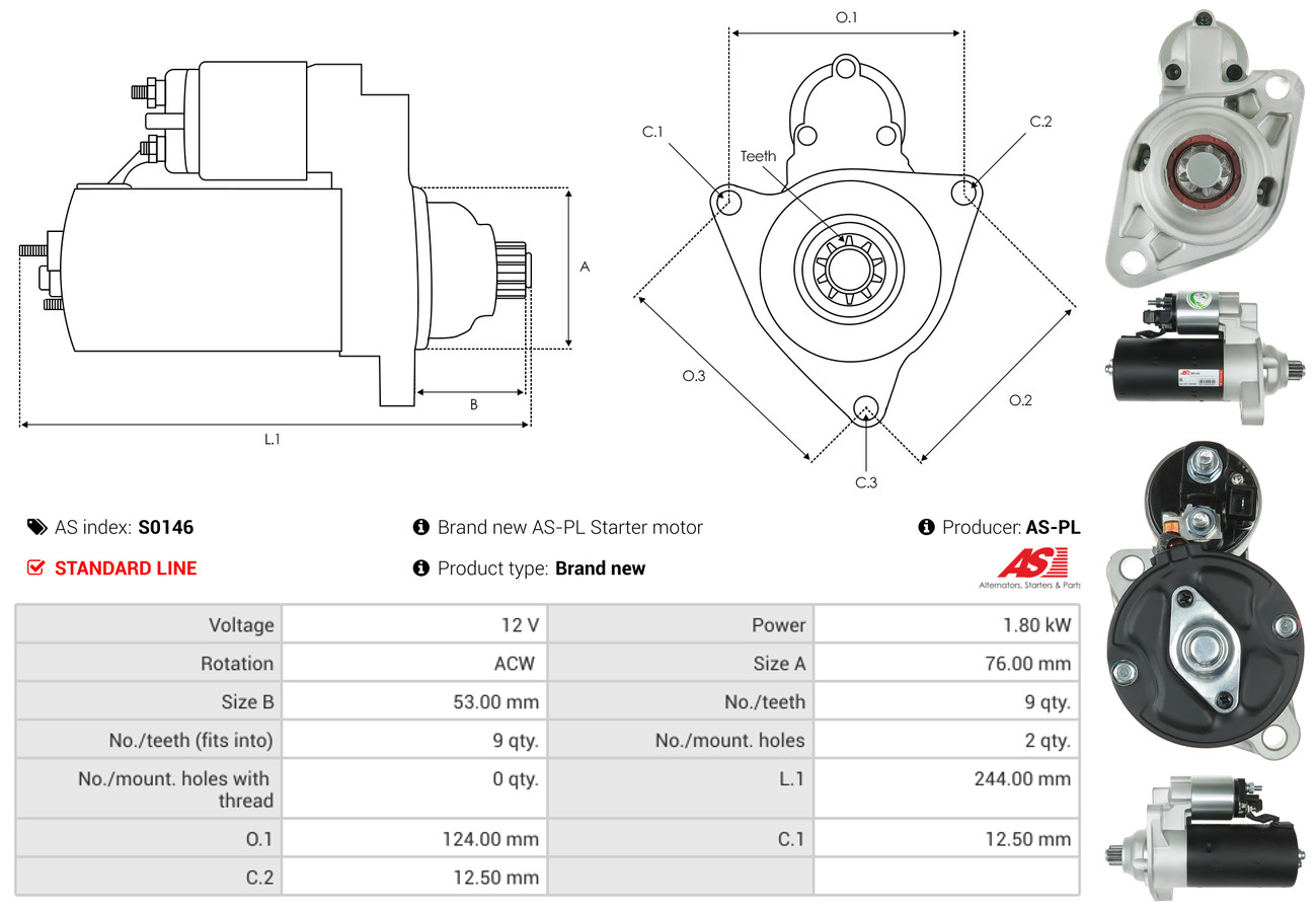 Starter - S0146 AS-PL