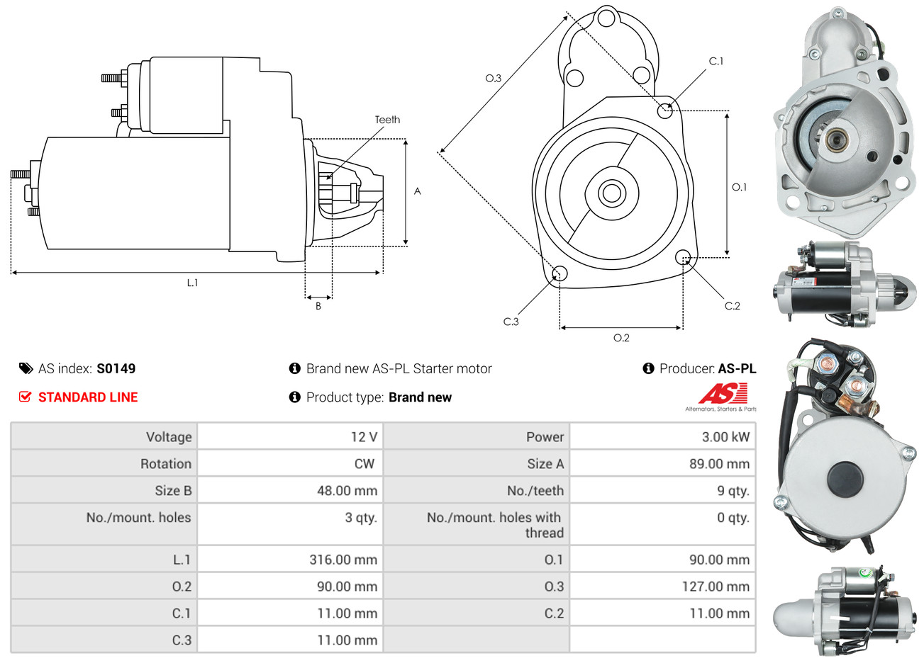 Starter - S0149 AS-PL