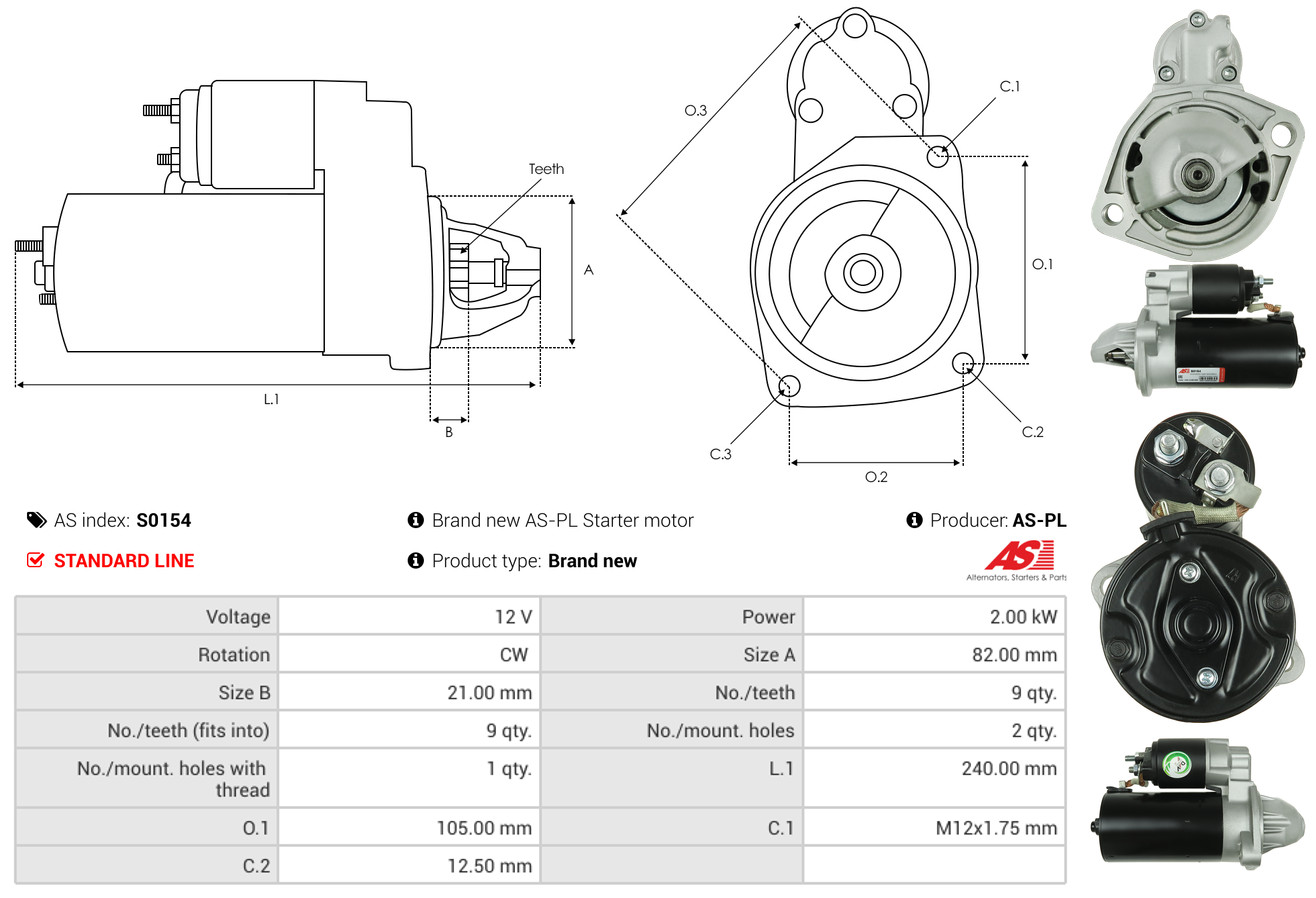 starteris - S0154 AS-PL
