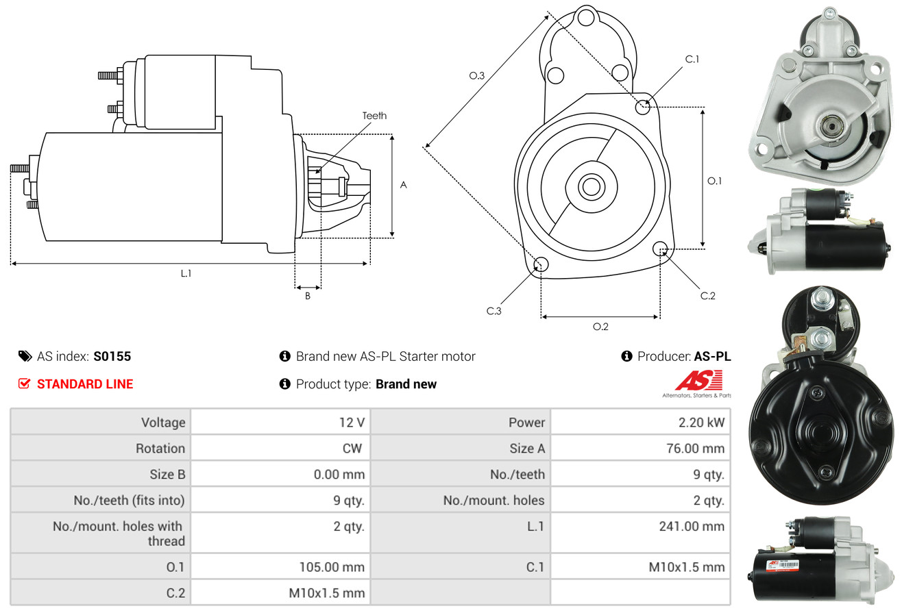 Starter - S0155 AS-PL