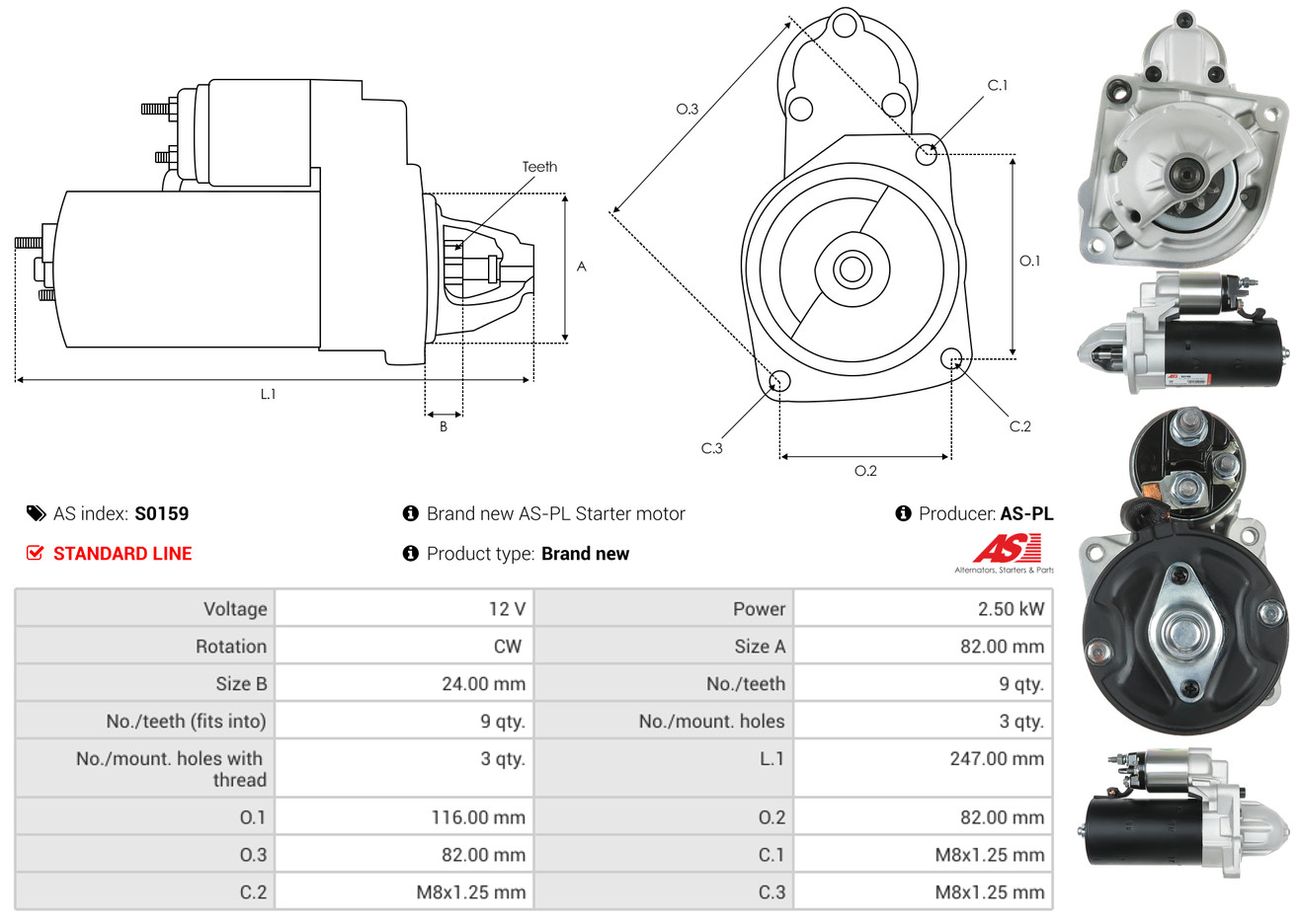 Starter - S0159 AS-PL